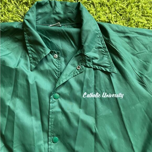 VINTAGE JACKET 90'S WINDBREAKER CATHOLIC UNIVERSITY - Picture 3 of 11